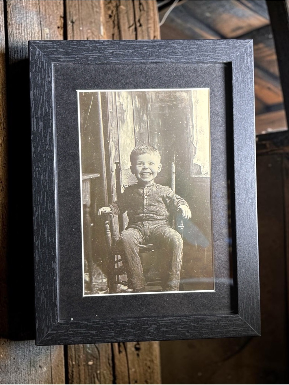 Creepy Vintage Child Framed Gothic Wall Art 5x7